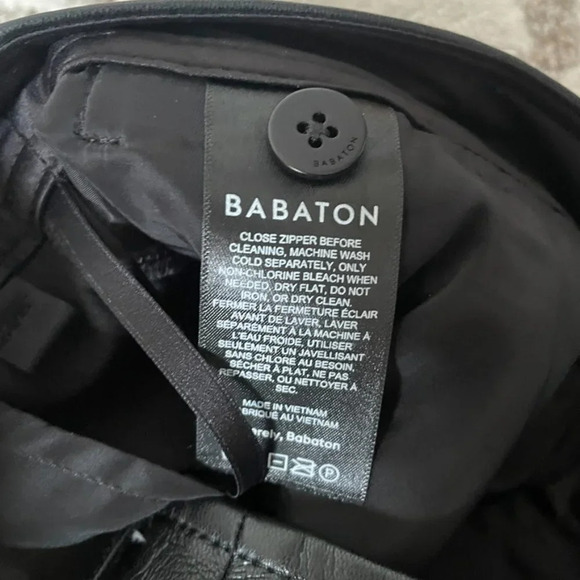 Aritzia Babaton Command High Waisted Vegan Leather Pants Black Size 8 - Picture 9 of 11